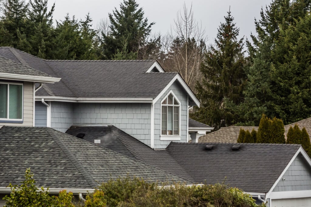 composite shingles residential home asphalt composite shingle roofing wide angle