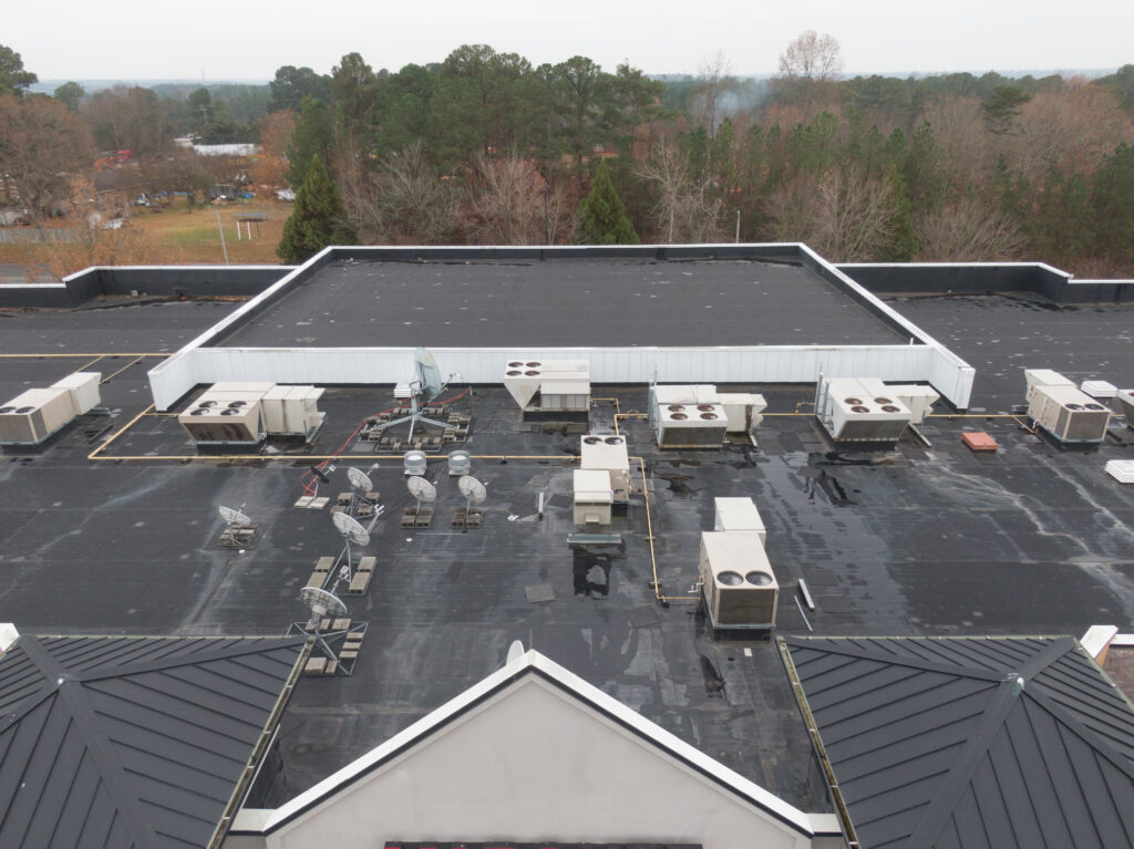 epdm vs tpo Stock Commercial Roof Photos - Drone