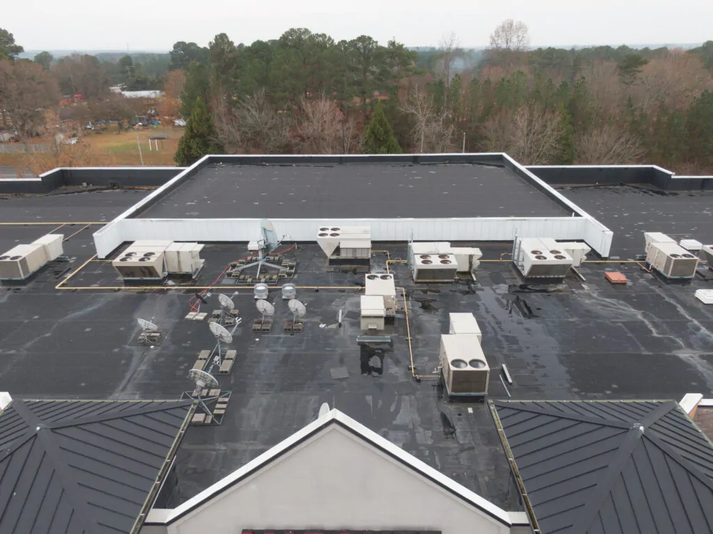 epdm vs tpo Stock Commercial Roof Photos - Drone