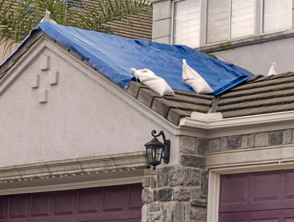 how to tarp a roof