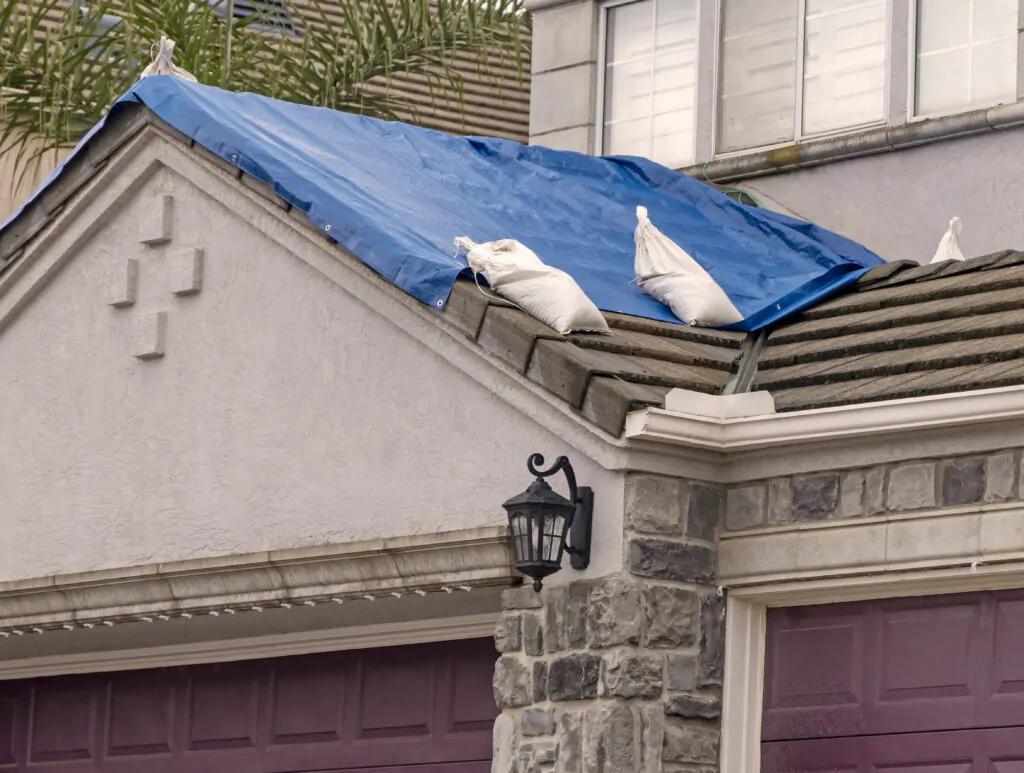 how to tarp a roof