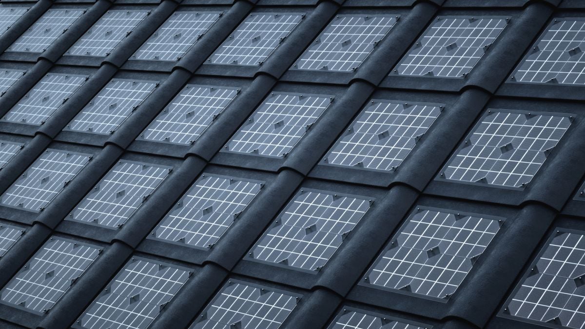 Dark solar tiles, roof that generates energy