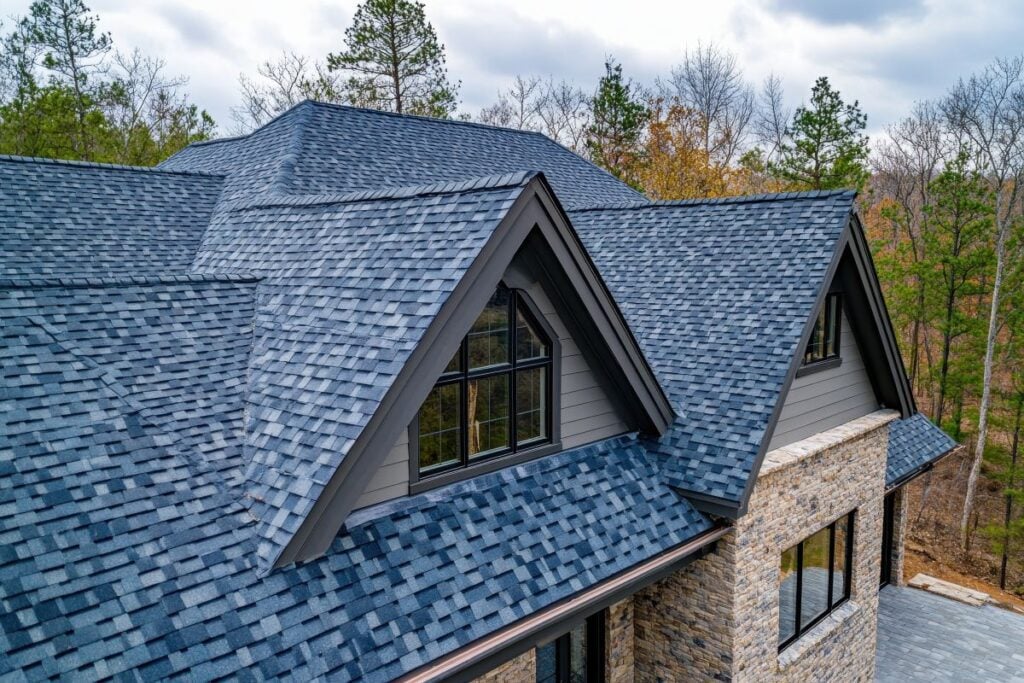 house with architectural shingles