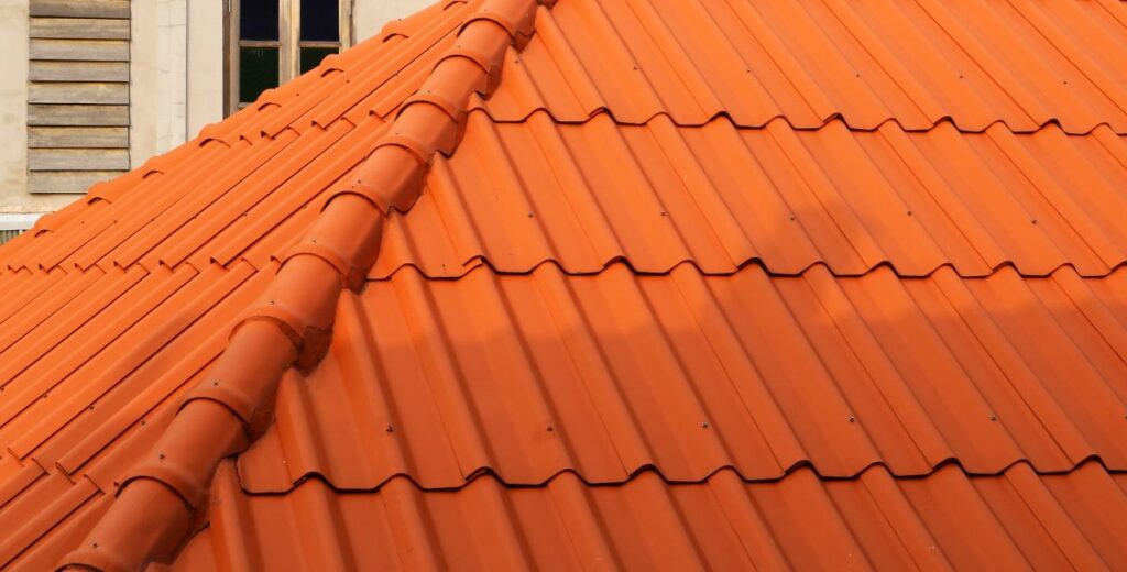 Hip roof tiles pattern background