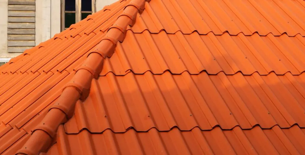 Hip roof tiles pattern background